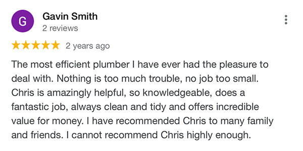 A five star review of Exclusive Trades in Eastbourne