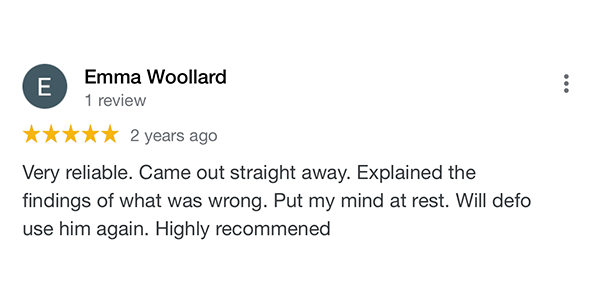 A five star review of Exclusive Trades in Eastbourne